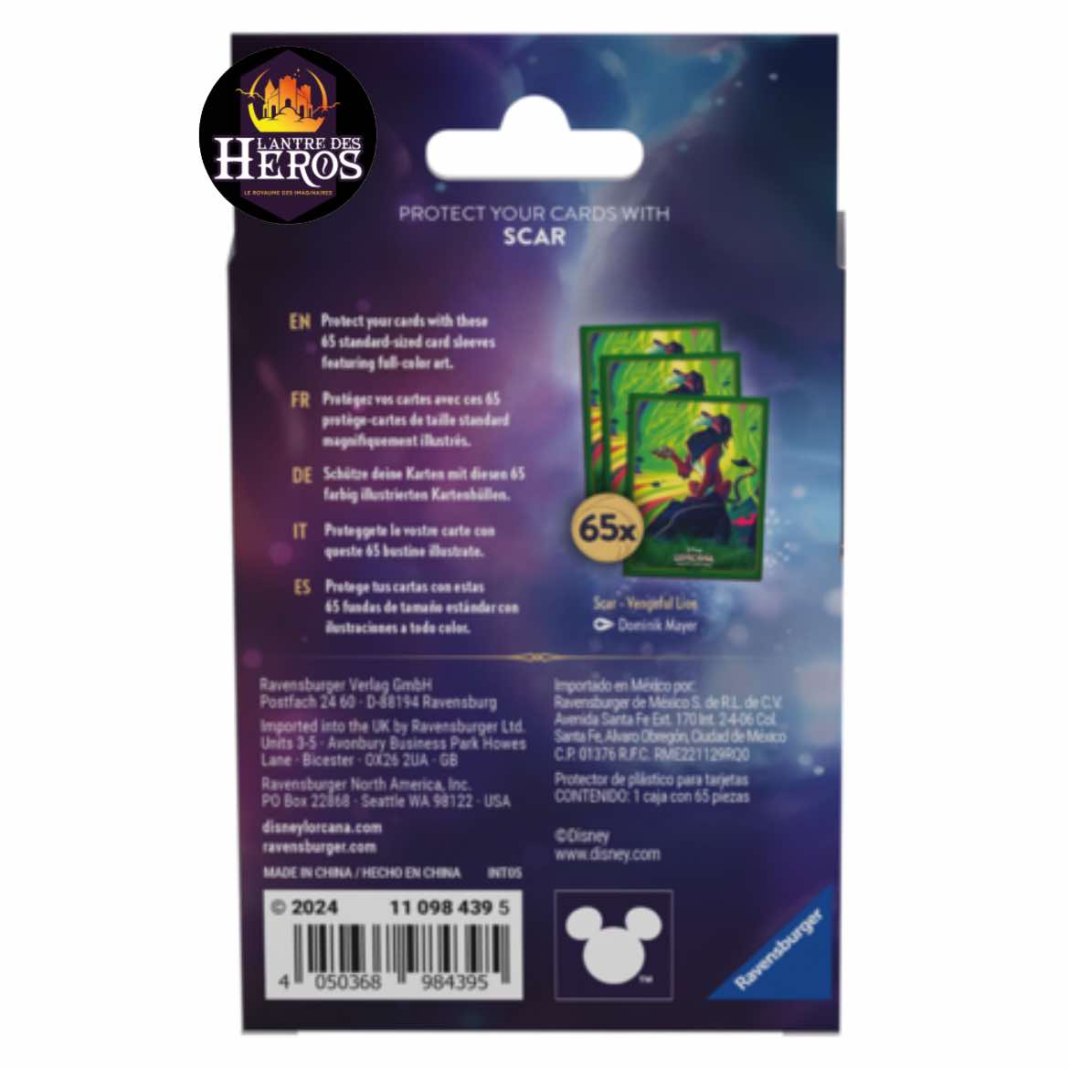 DISNEY - Protège cartes "Scar" Lorcana Chapitre 6 "La Mer Azurite"