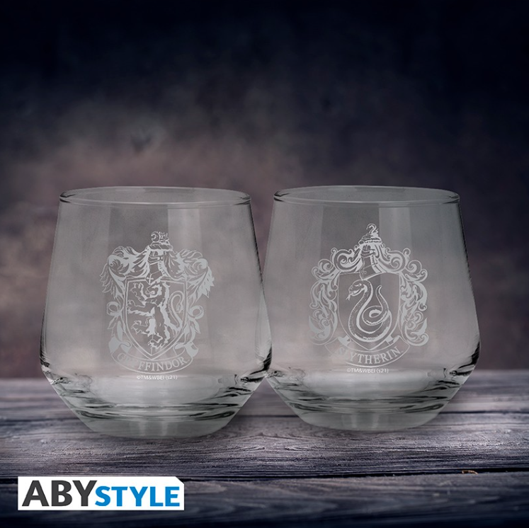 HARRY POTTER - Set de 2 verres Gryffondor & Serpentard