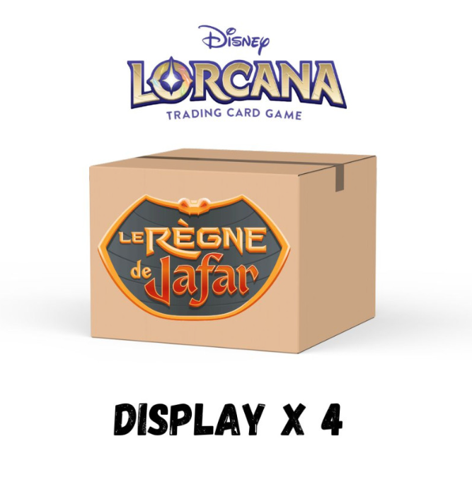 DISNEY - Lot de 4 displays Lorcana -Case scellée - Chapitre 8 - Le règne de Jafar