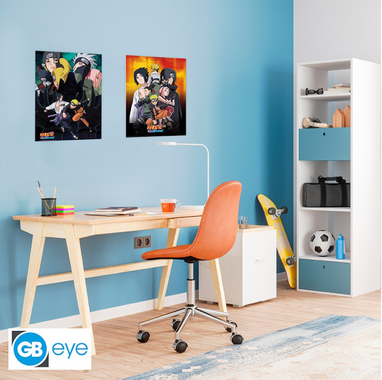 NARUTO SHIPPUDEN - Set 2 Posters Chibi 52x38 - Ninjas x4