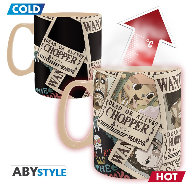 ONE PIECE - Mug Heat Change Wanted- 460 ml -