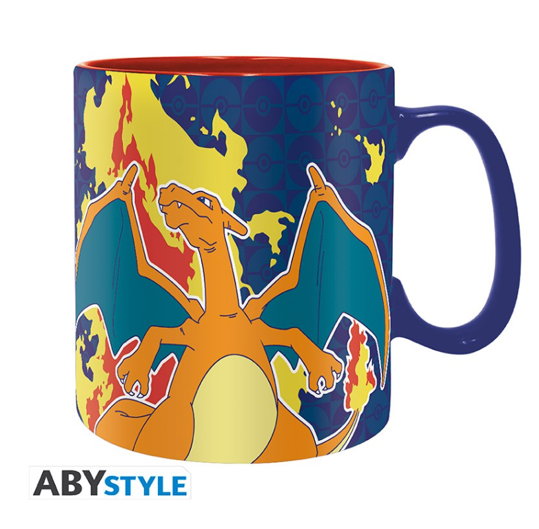POKEMON - Mug - 460 ml - Dracaufeu effet métal