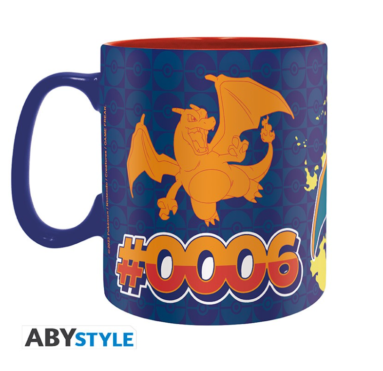 POKEMON - Mug - 460 ml - Dracaufeu effet métal