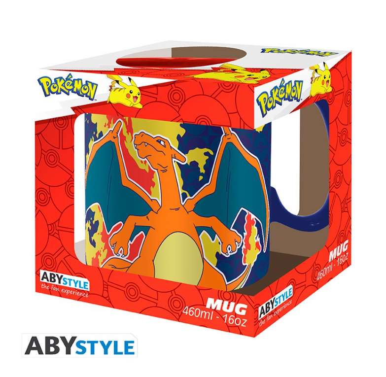 POKEMON - Mug - 460 ml - Dracaufeu effet métal