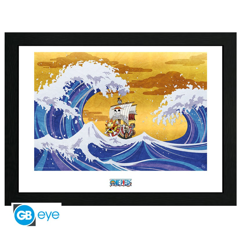 ONE PIECE - Tirage encadré "Thousand Sunny" (30x40)