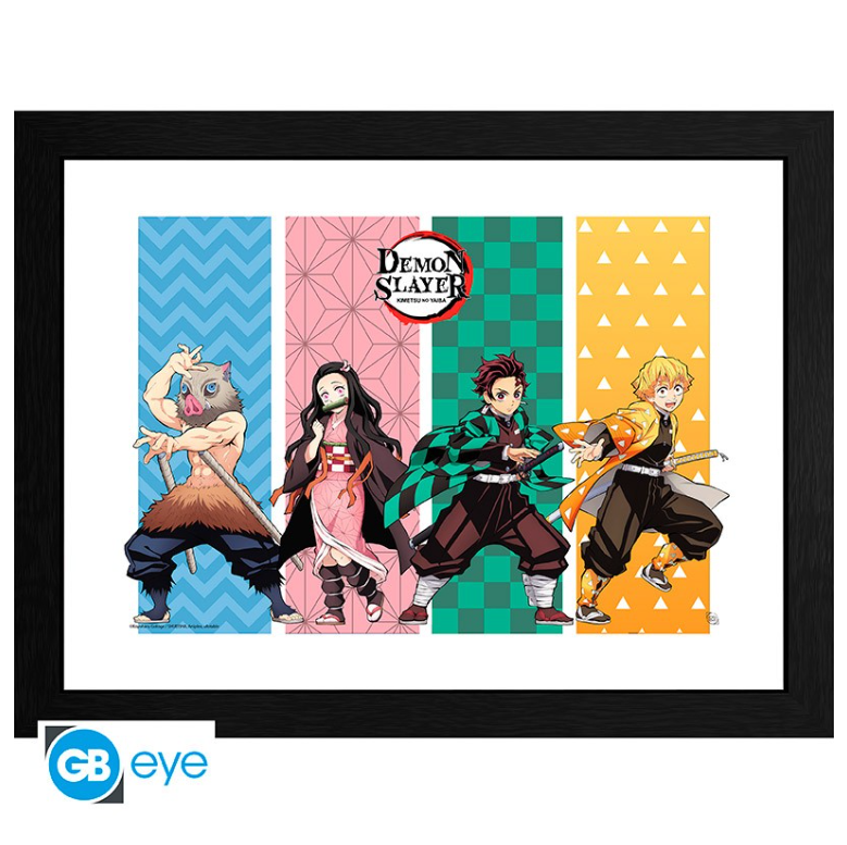 DEMON SLAYER - Tirage encadré "Groupe" (30x40)