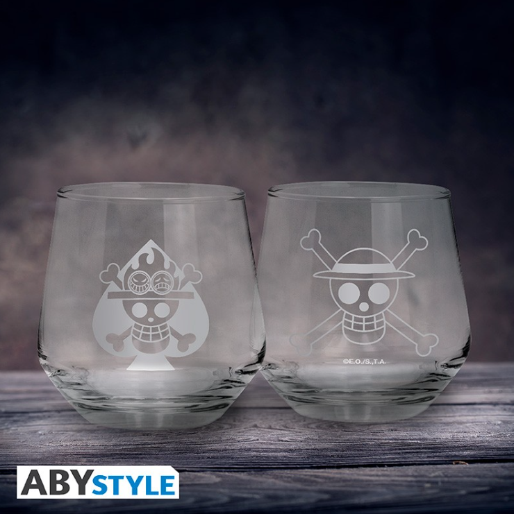 ONE PIECE - Set de 2 verres - Luffy & Ace