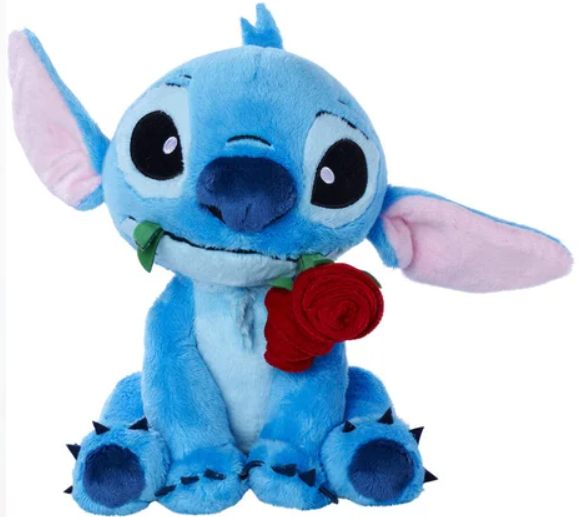 DISNEY - LILO & STITCH - Peluche Stitch avec rose 25cm