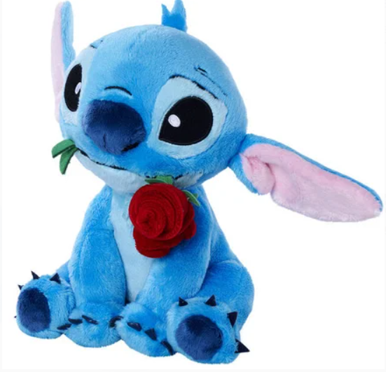 DISNEY - LILO & STITCH - Peluche Stitch avec rose 25cm