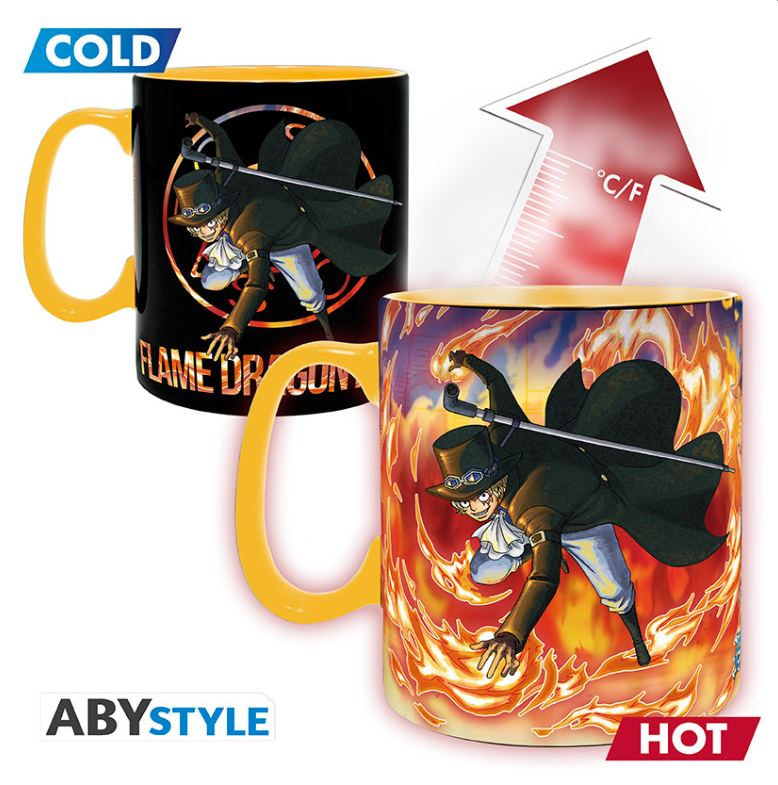 ONE PIECE - Mug Heat Change - 460 ml - Luffy & Sabo