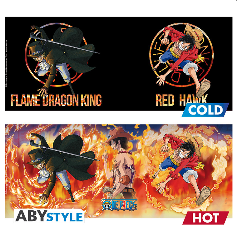 ONE PIECE - Mug Heat Change - 460 ml - Luffy & Sabo