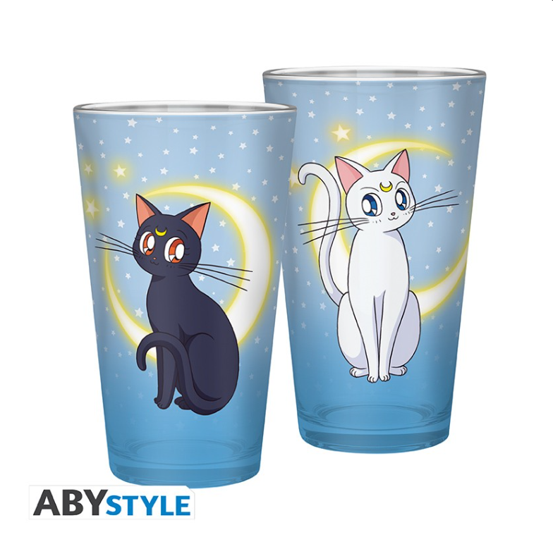 SAILOR MOON - Verre XXL - 400 ml - Luna & Artemis