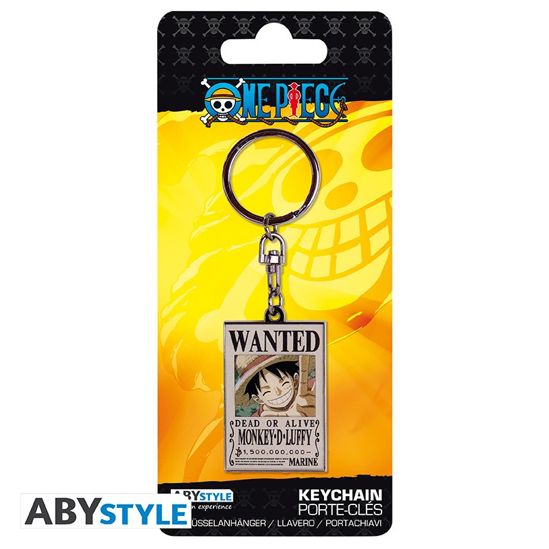 ONE PIECE - Porte-clés métal "Wanted Luffy"