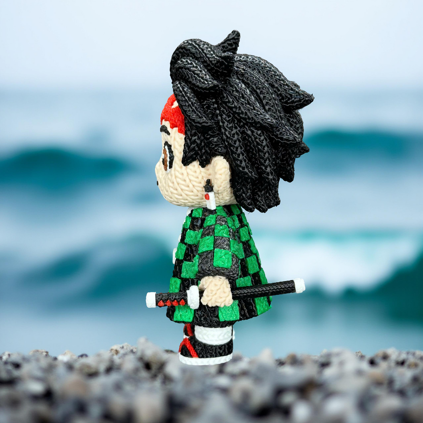 Figurine Tanjiro Crochet / Knitted Tanjiro