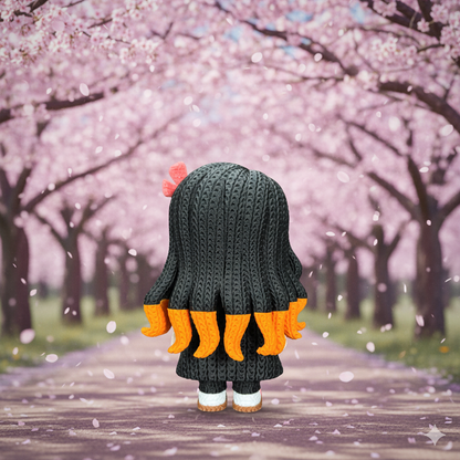 Figurine Nezuko Crochet / Knitted Nezuko