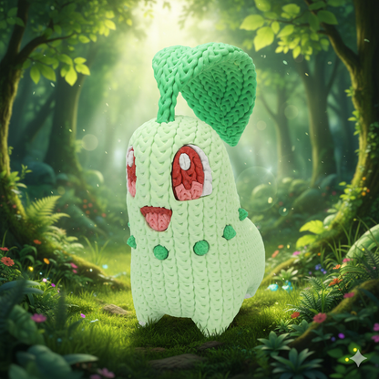 Figurine Germignon Crochet / Knitted Chikorita
