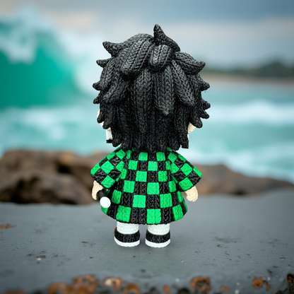 Figurine Tanjiro Crochet / Knitted Tanjiro