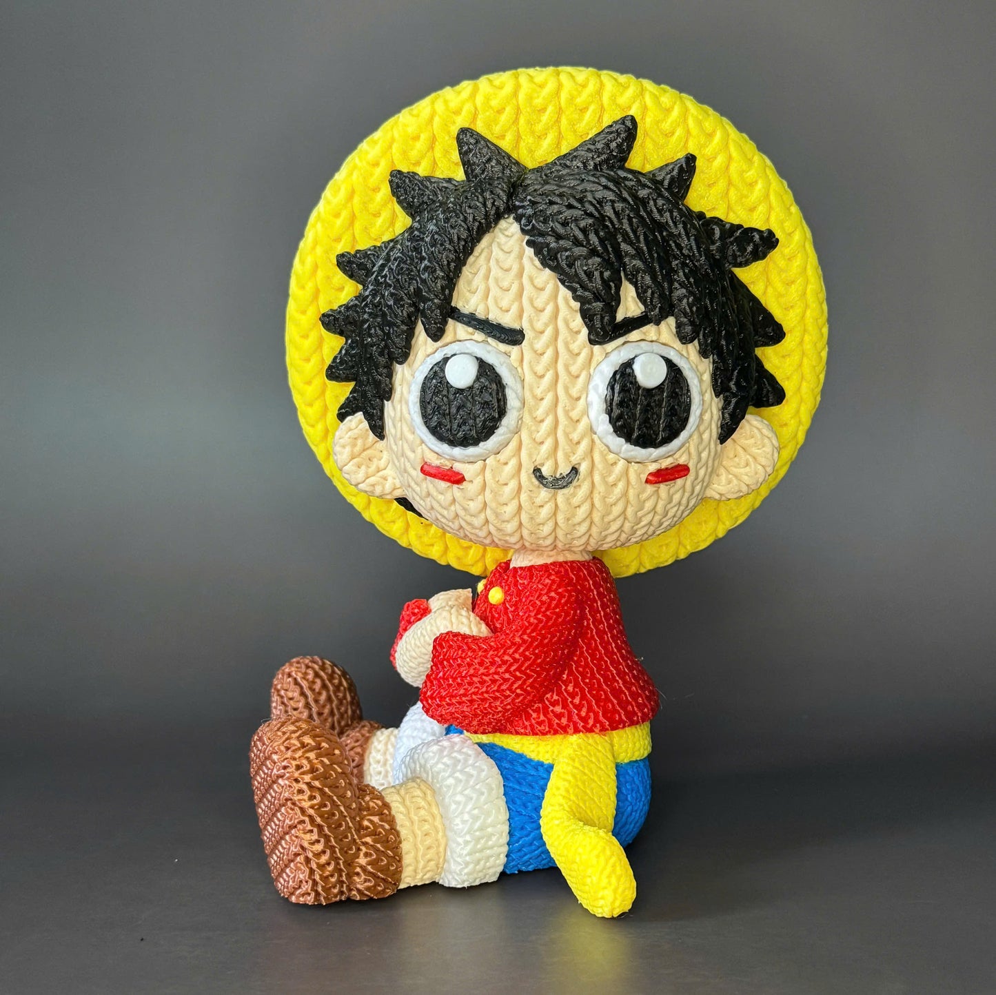 Figurine Luffy Crochet / Knitted Luffy