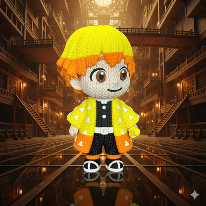 Figurine Zenitsu Crochet / Knitted Zenitsu