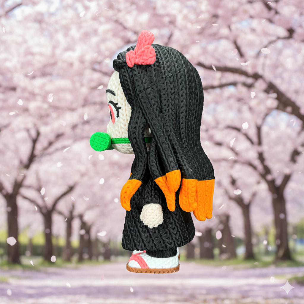 Figurine Nezuko Crochet / Knitted Nezuko