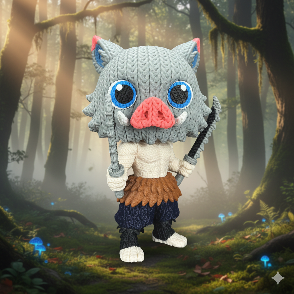 Figurine Inosuke Crochet / Knitted Inosuke
