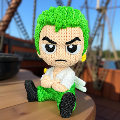 Figurine Zoro Crochet / Knitted Zoro