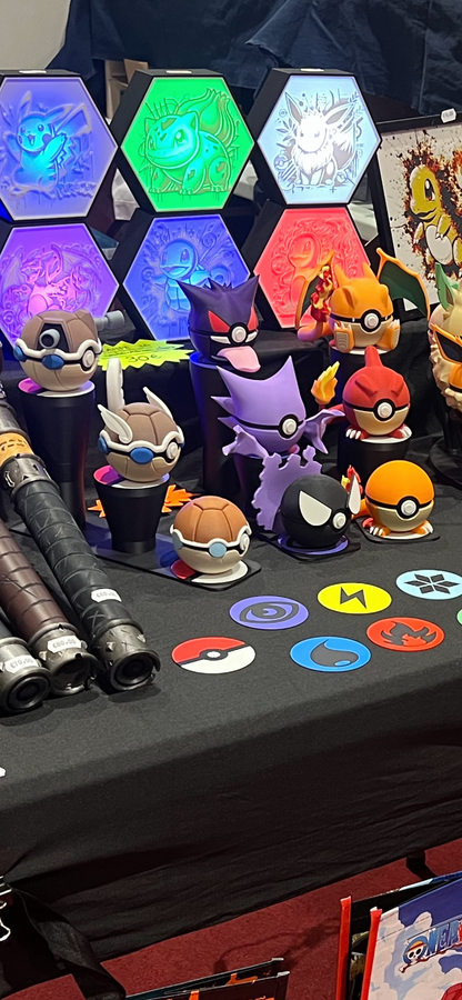 Support triple pour pokéballs + énergies par 3