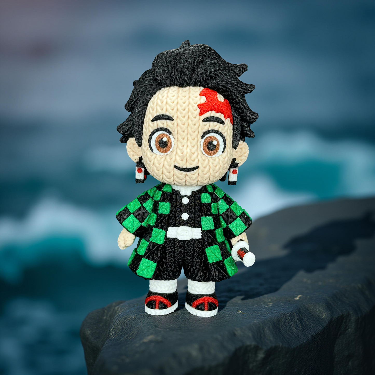 Figurine Tanjiro Crochet / Knitted Tanjiro