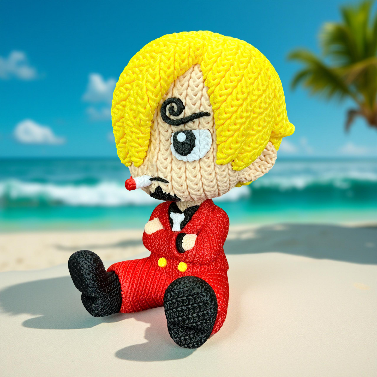 Figurine Sanji Crochet / Knitted Sanji
