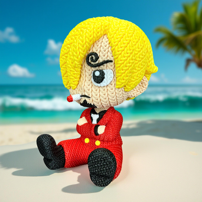 Figurine Sanji Crochet / Knitted Sanji