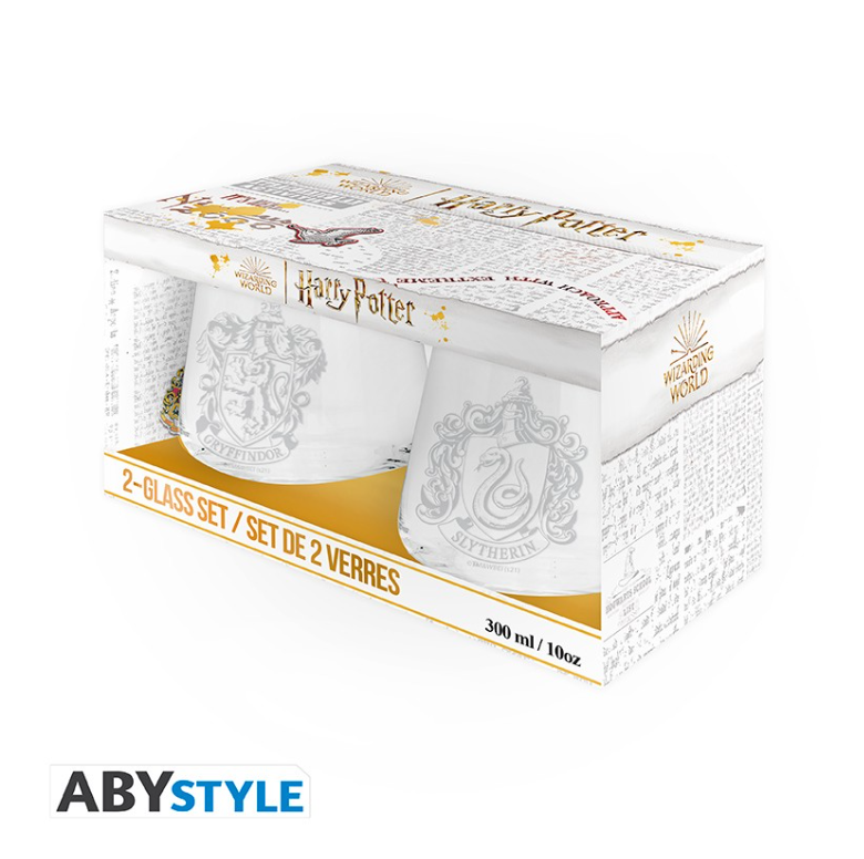 HARRY POTTER - Set de 2 verres Gryffondor & Serpentard