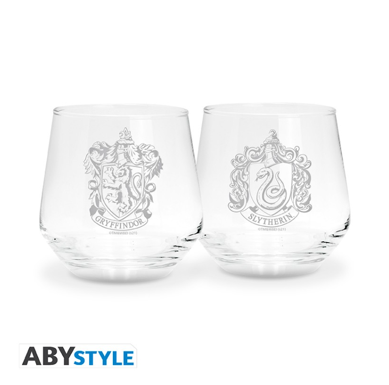 HARRY POTTER - Set de 2 verres Gryffondor & Serpentard