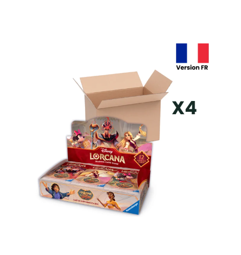 DISNEY -  Lot de 4 displays Lorcana -Case scellée - Chapitre 8 - Le règne de Jafar