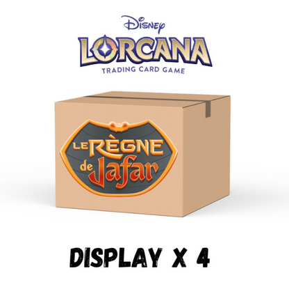 DISNEY -  Lot de 4 displays Lorcana -Case scellée - Chapitre 8 - Le règne de Jafar