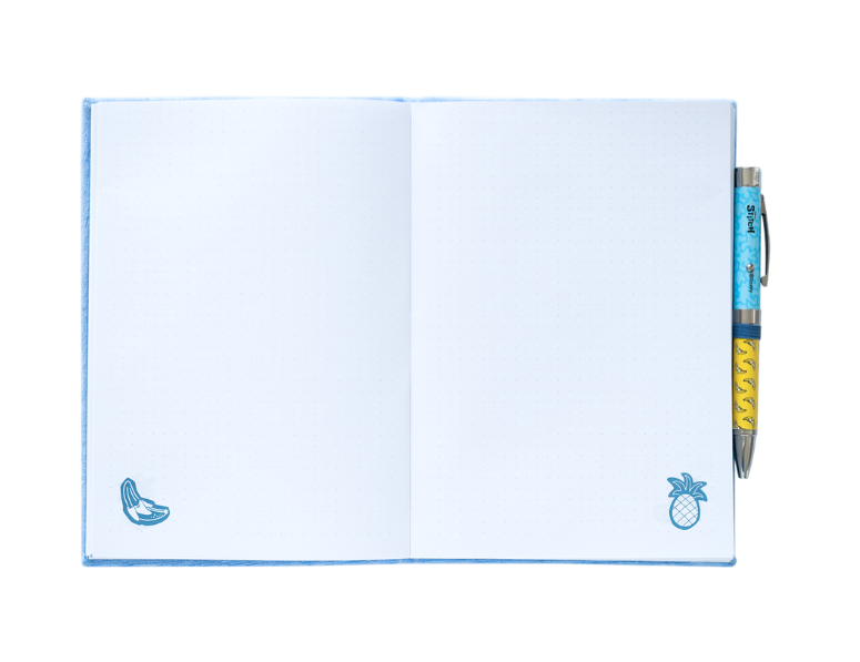 DISNEY - Notebook Stitch Fourrure + Stylo-Bille Lumineux - Format A5