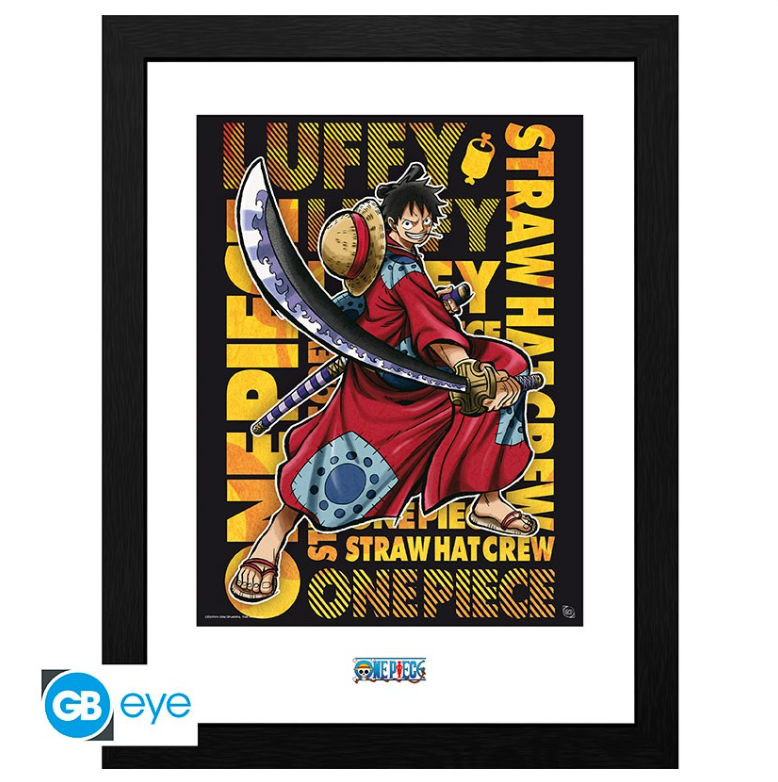 ONE PIECE - Tirage encadré "Luffy à Wano Artwork" (30x40)