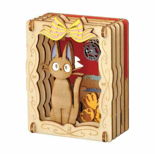 GHIBLI - KIKI LA PETITE SORCIERE - Jiji - Théâtre de papier effet Bois