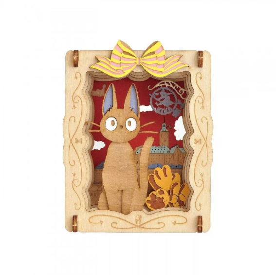 GHIBLI - KIKI LA PETITE SORCIERE - Jiji - Théâtre de papier effet Bois