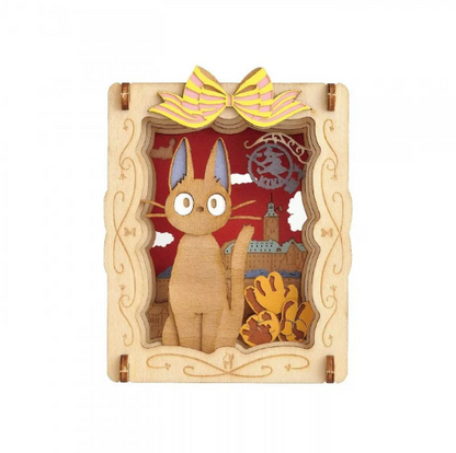 GHIBLI - KIKI LA PETITE SORCIERE - Jiji - Théâtre de papier effet Bois