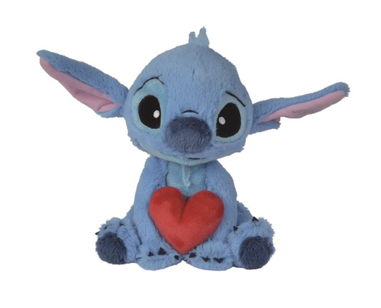 DISNEY - Stitch Tenant un Coeur - Peluche 25cm