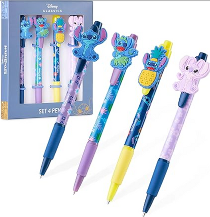 DISNEY - STITCH - Lot de 4x Stylos Topper