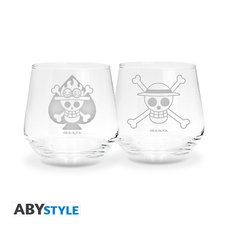 ONE PIECE - Set de 2 verres - Luffy & Ace