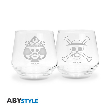 ONE PIECE - Set de 2 verres - Luffy & Ace