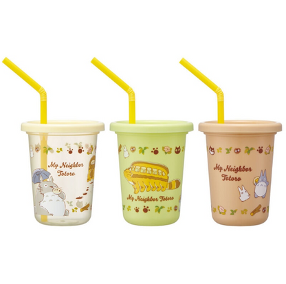 GHIBLI - MON VOISIN TOTORO - Set de 3 verres avec pailles