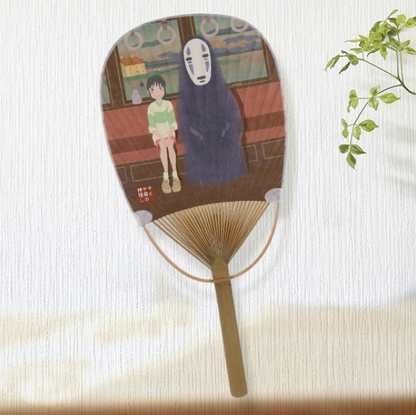GHIBLI - Le Voyage de Chihiro - Eventail Chihiro & No Face dans train -