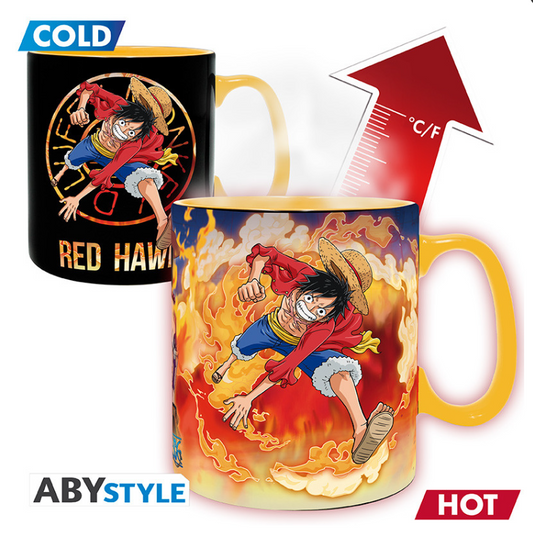ONE PIECE - Mug Heat Change - 460 ml - Luffy & Sabo
