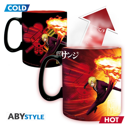 ONE PIECE - Mug Heat Change - 460 ml - Zoro & Sanji