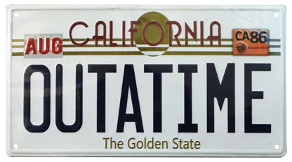 RETOUR VERS LE FUTUR - Plaque métal "OUTATIME"