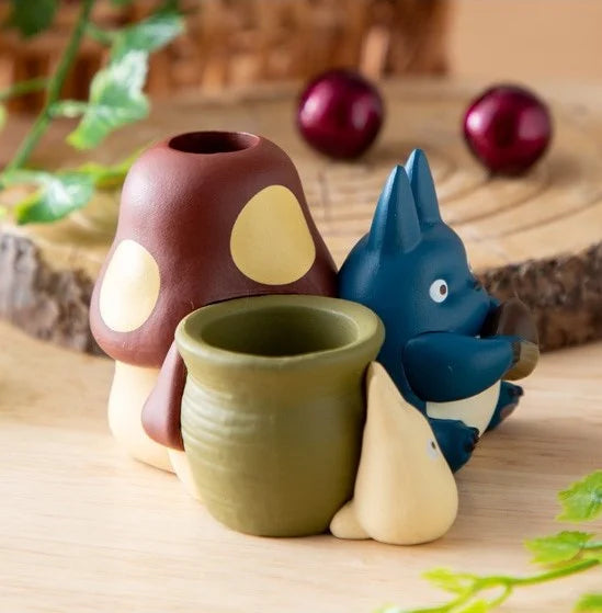 GHIBLI - MON VOISIN TOTORO - Totoro Bleu & Blanc - Figurine Pot à crayon 4.5cm