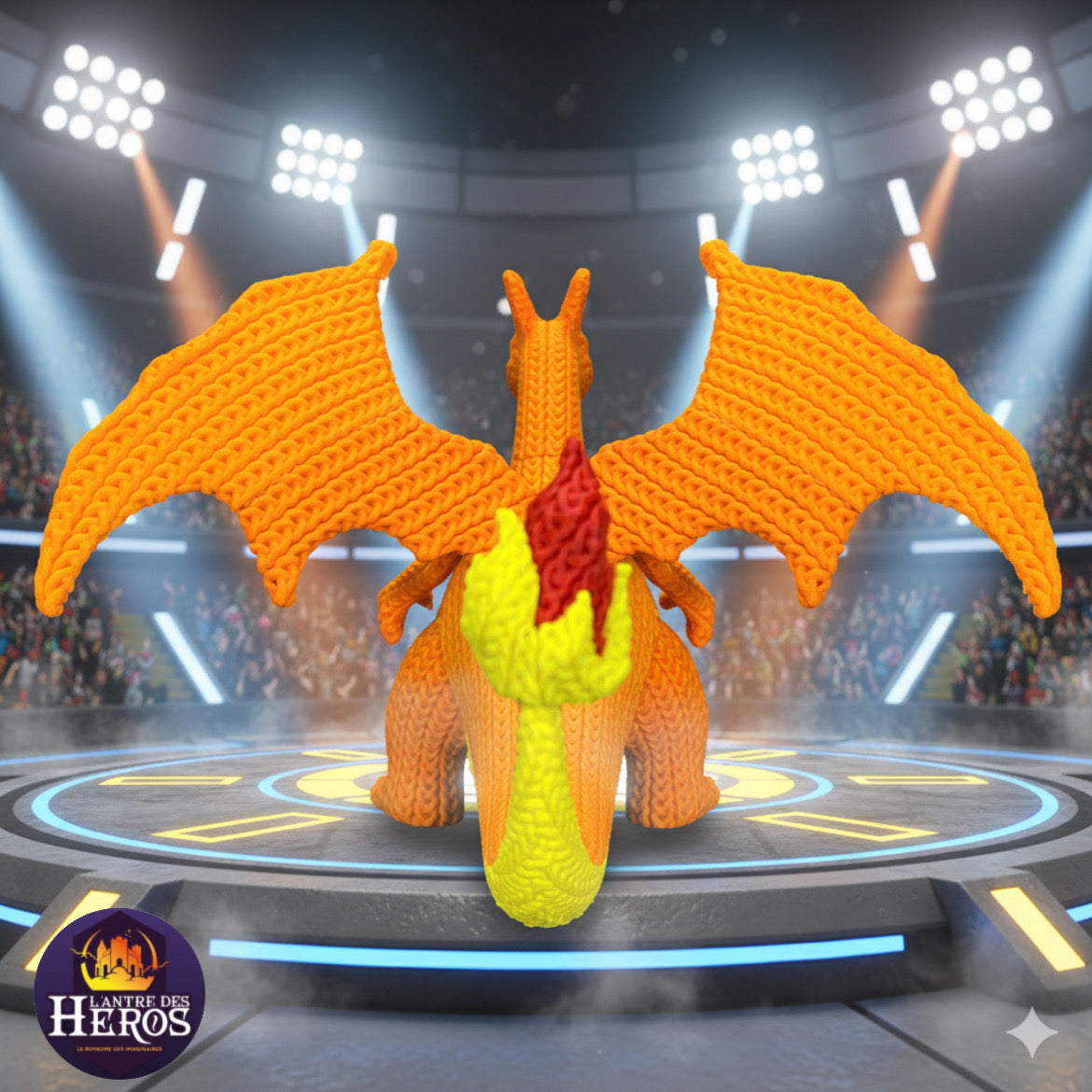 Figurine Dracaufeu crochet / Knitted Charizard